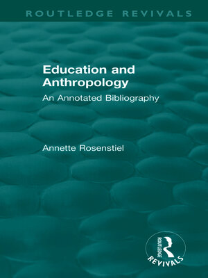 cover image of Education and Anthropology